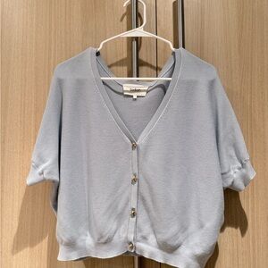 ba&sh Light Blue Button-Up Top
